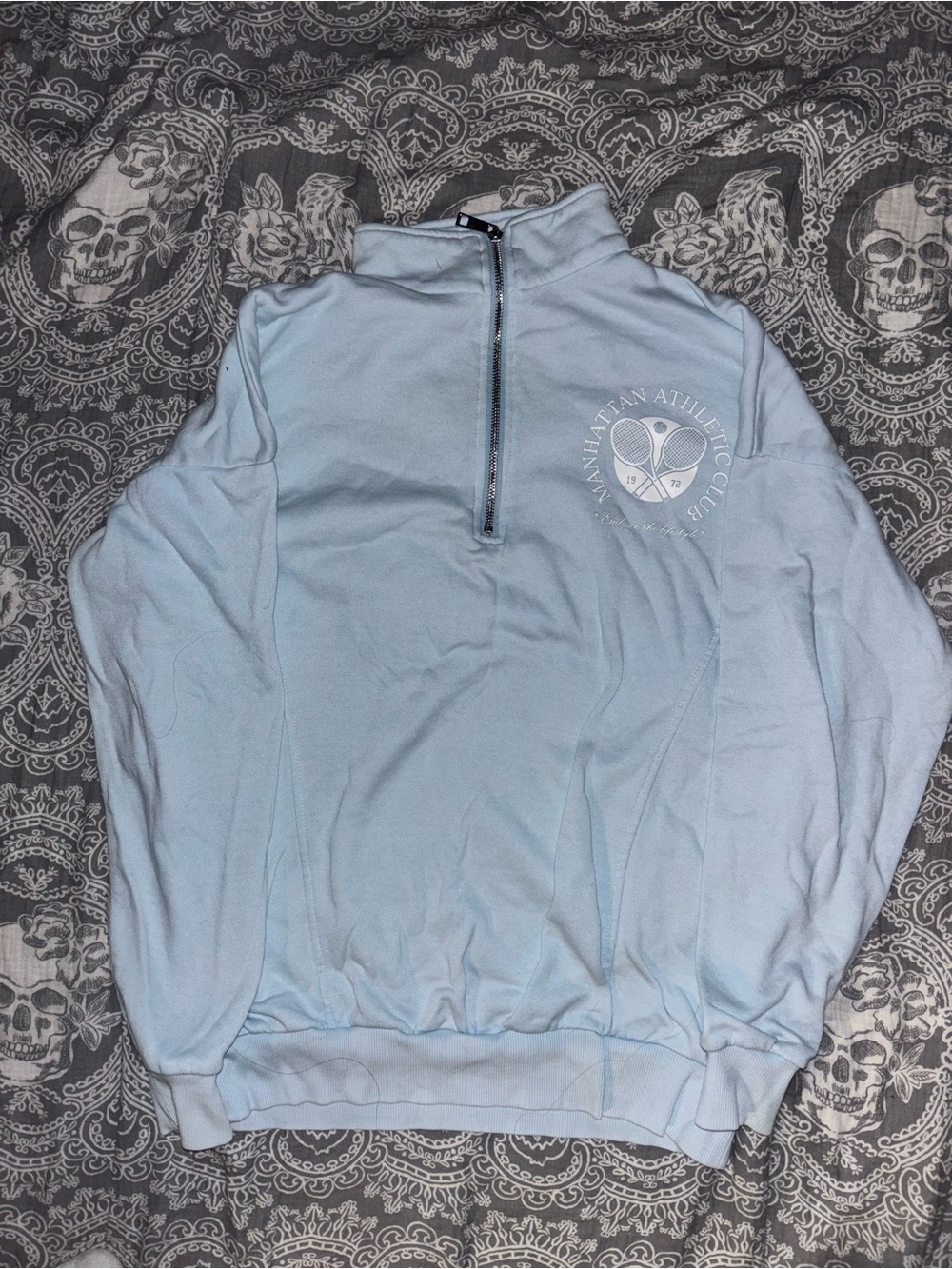 Light Blue Quarter-Zip Pullover